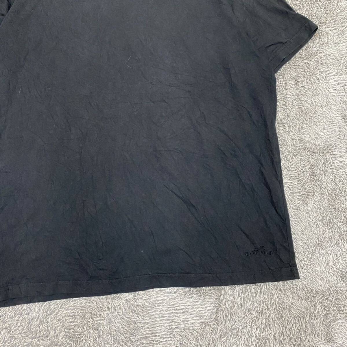 Eddie Bauer エディーバウアー Tシャツ 半袖カットソー 無地 サイズXL ブラック 黒 メンズ トップス 最落なし （F19）_画像5