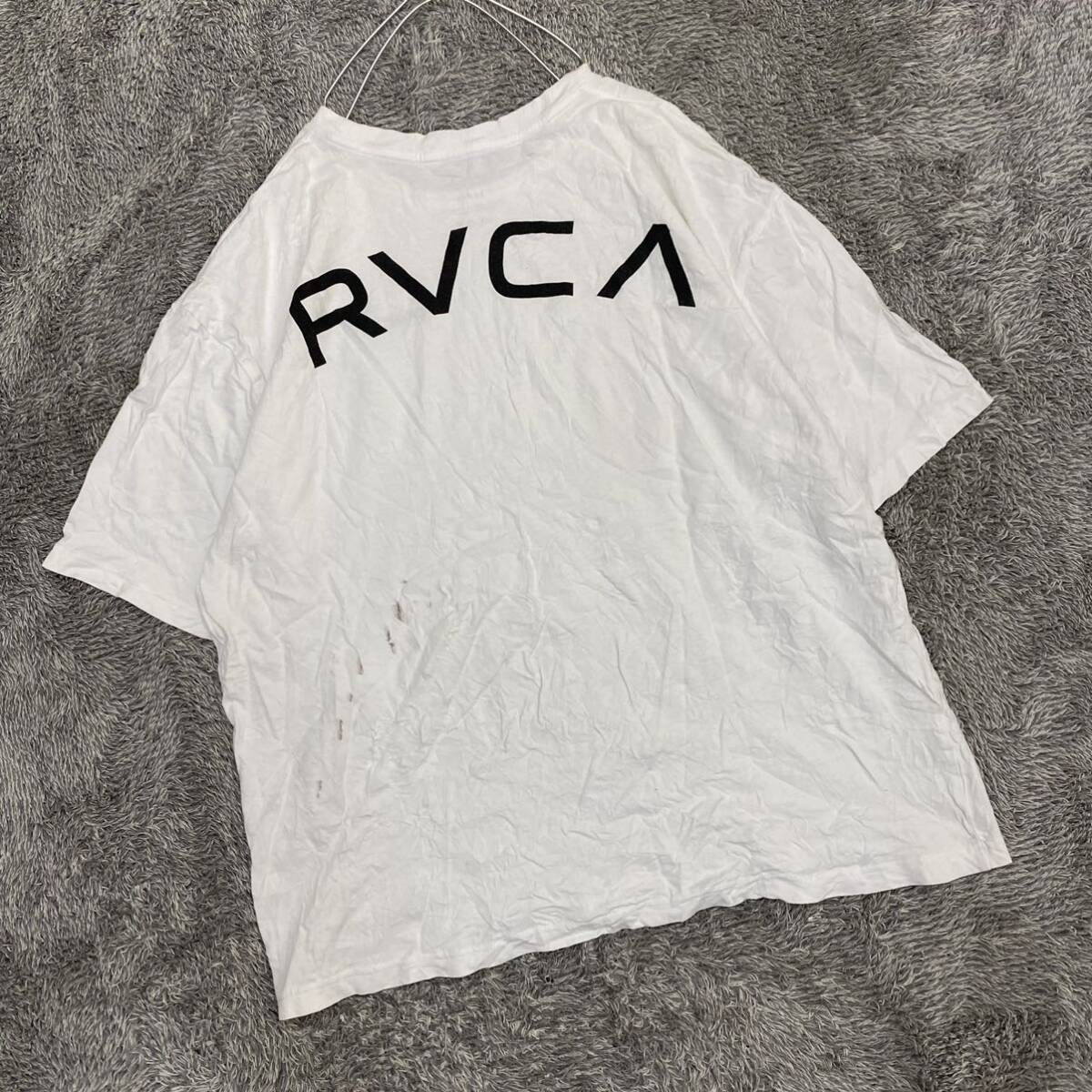 RVCA ルーカ Tシャツ 半袖カットソー サイズL ホワイト 白 メンズ トップス 最落なし （F19）の画像2
