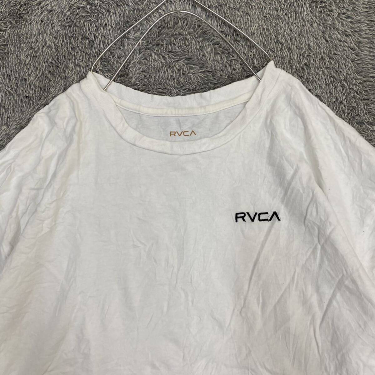 RVCA ルーカ Tシャツ 半袖カットソー サイズL ホワイト 白 メンズ トップス 最落なし （F19）の画像3