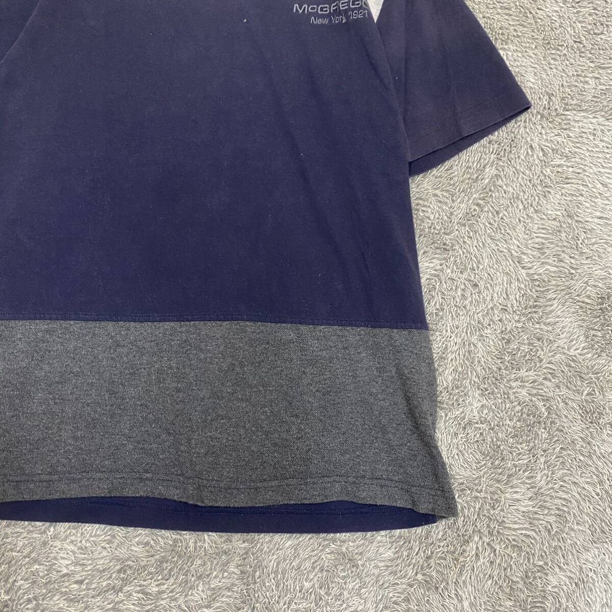 McGREGOR マックレガー Tシャツ 半袖カットソー サイズL ネイビー 紺色 メンズ トップス 最落なし （G19）_画像5