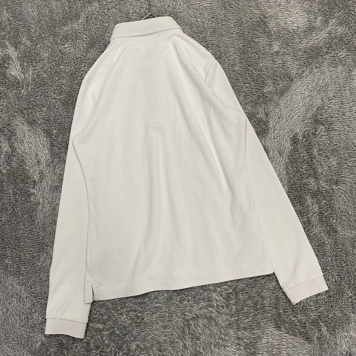 Munsingwear マンシングウェア 長袖シャツ 長袖ポロシャツ サイズL ホワイト 白 メンズ トップス 最落なし （L18）_画像2