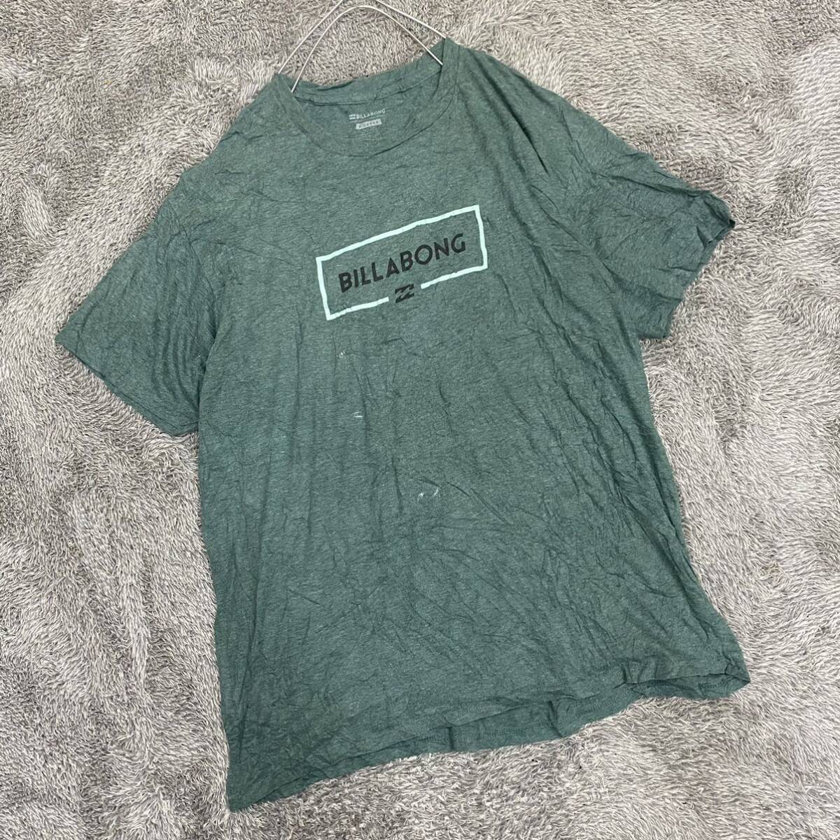 BILLABONG ビラボン Tシャツ 半袖カットソー サイズXL グリーン 緑 メンズ トップス 最落なし （G19）_画像1