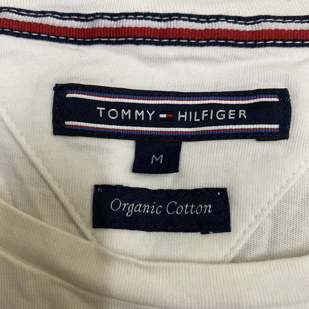 TOMMY HILFIGER トミーヒルフィガー Tシャツ 半袖カットソー サイズM ホワイト 白 メンズ トップス 最落なし （I19）_画像6