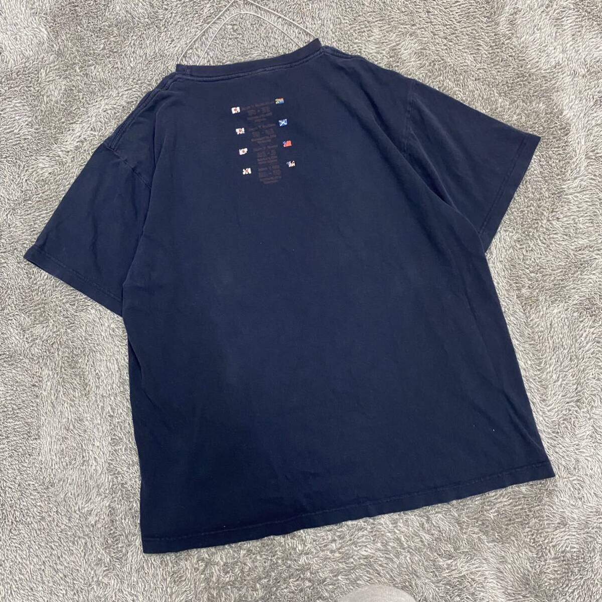 Canterbury カンタベリー Tシャツ 半袖カットソー サイズXL ネイビー 紺色 メンズ トップス 最落なし （K19）_画像2
