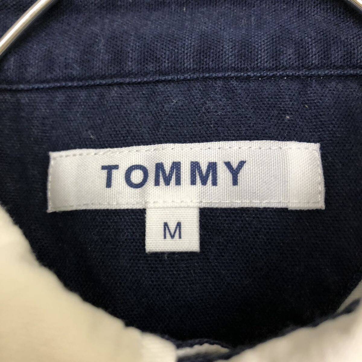 Tommy Hilfiger トミーヒルフィガー オックスフォードシャツ ボタンダウン 長袖シャツ サイズM ロング レディース トップス 最落無 （K19）_画像6