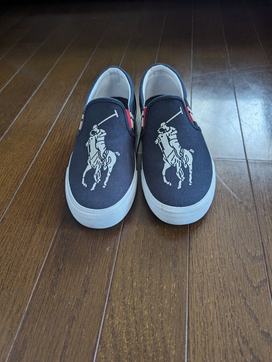 POLO　ラルフローレン　スリッポン　ネイビー　　23.5cm