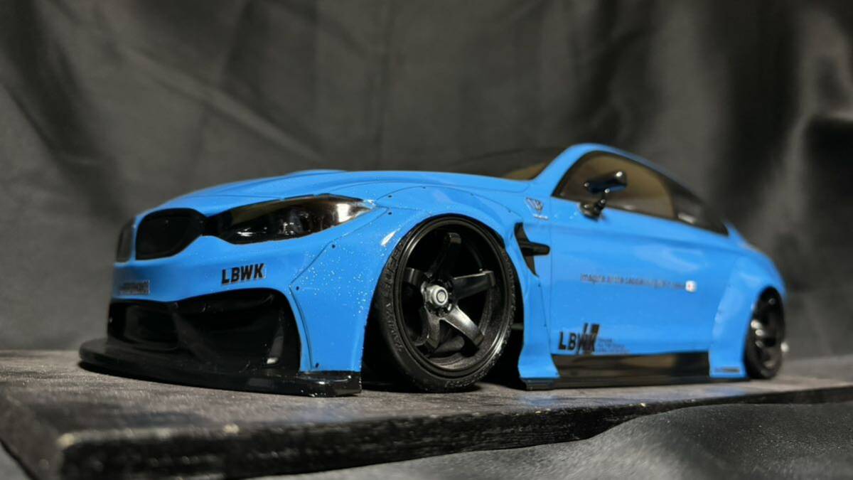 希少　1/10 RCボディ　F80　BMW　M4　タイプ　リバティウォーク　ＬＢワークス　新品未使用完成品 ラジドリ　ドリパケ　_画像5