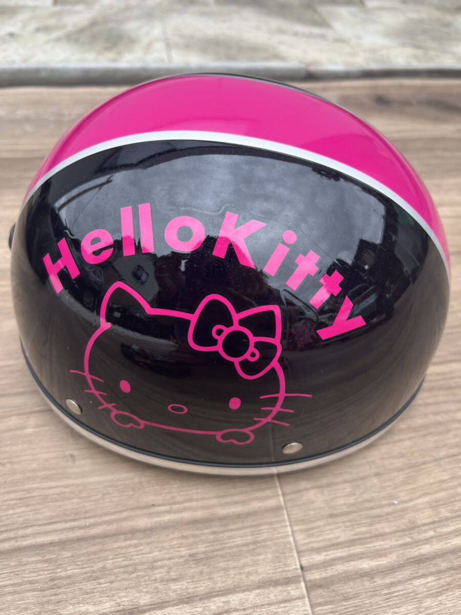 バイク用 ヘルメット 半ヘル ハローキティ Hello kitty LADYS 55-58cm ゴーグル付きの画像3