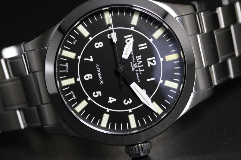 新品 スイス製 BALL WATCH ボール・ウォッチ AVIATOR アビエーター自動巻き腕時計 並行 価格198,000円 NM2182C-S11J-BK ケース直径40ミリの画像6