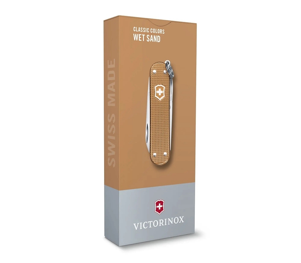 Victorinox No.0.6221.242G Classic ALOX West Sand・お買い上げの方に自家製・蝦夷鹿革ポーチ進呈。