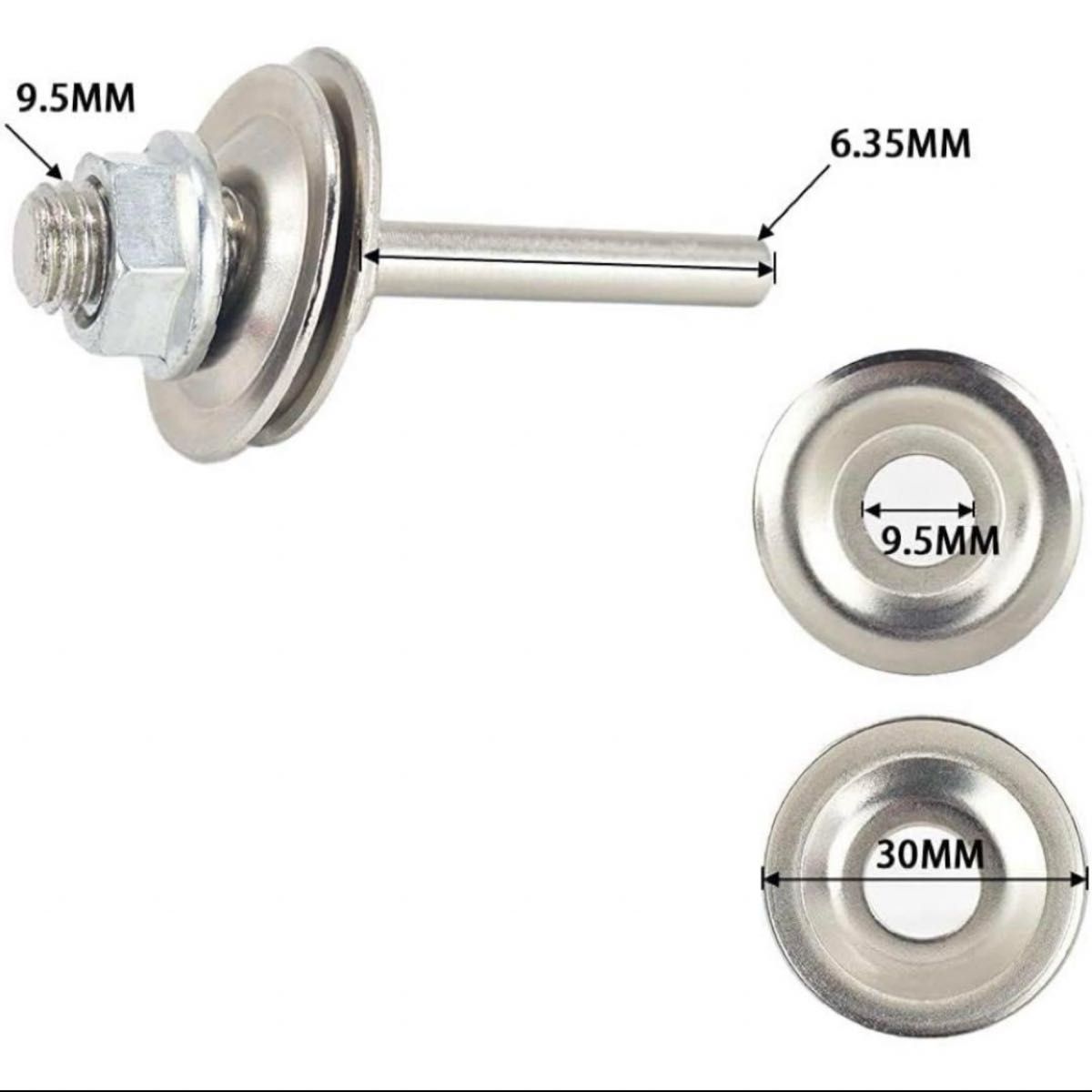 QZATACAEN 76mm/3インチ バフホイール コットン布 電動ドリル用　ポリッシャー