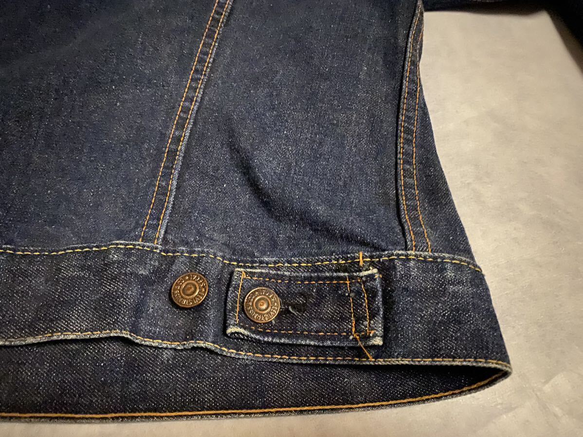 レインボーステッチ 46 真紺 LEVI'S 70505 BIGE 60s ビッグE 70s リーバイス デニム ジャケット ビンテージ 506 71205 557大戦 501 XX 507 の画像10