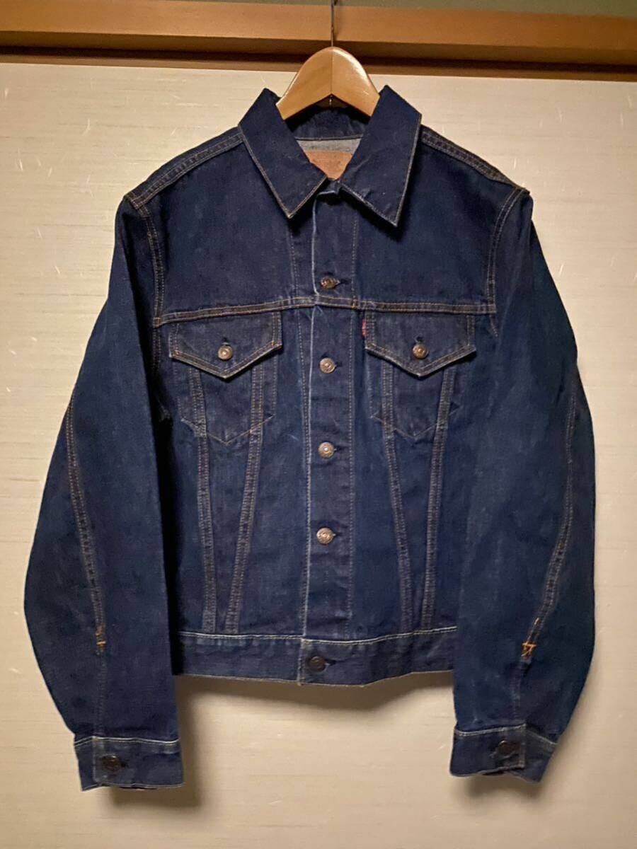 レインボーステッチ 46 真紺 LEVI'S 70505 BIGE 60s ビッグE 70s リーバイス デニム ジャケット ビンテージ 506 71205 557大戦 501 XX 507 の画像1