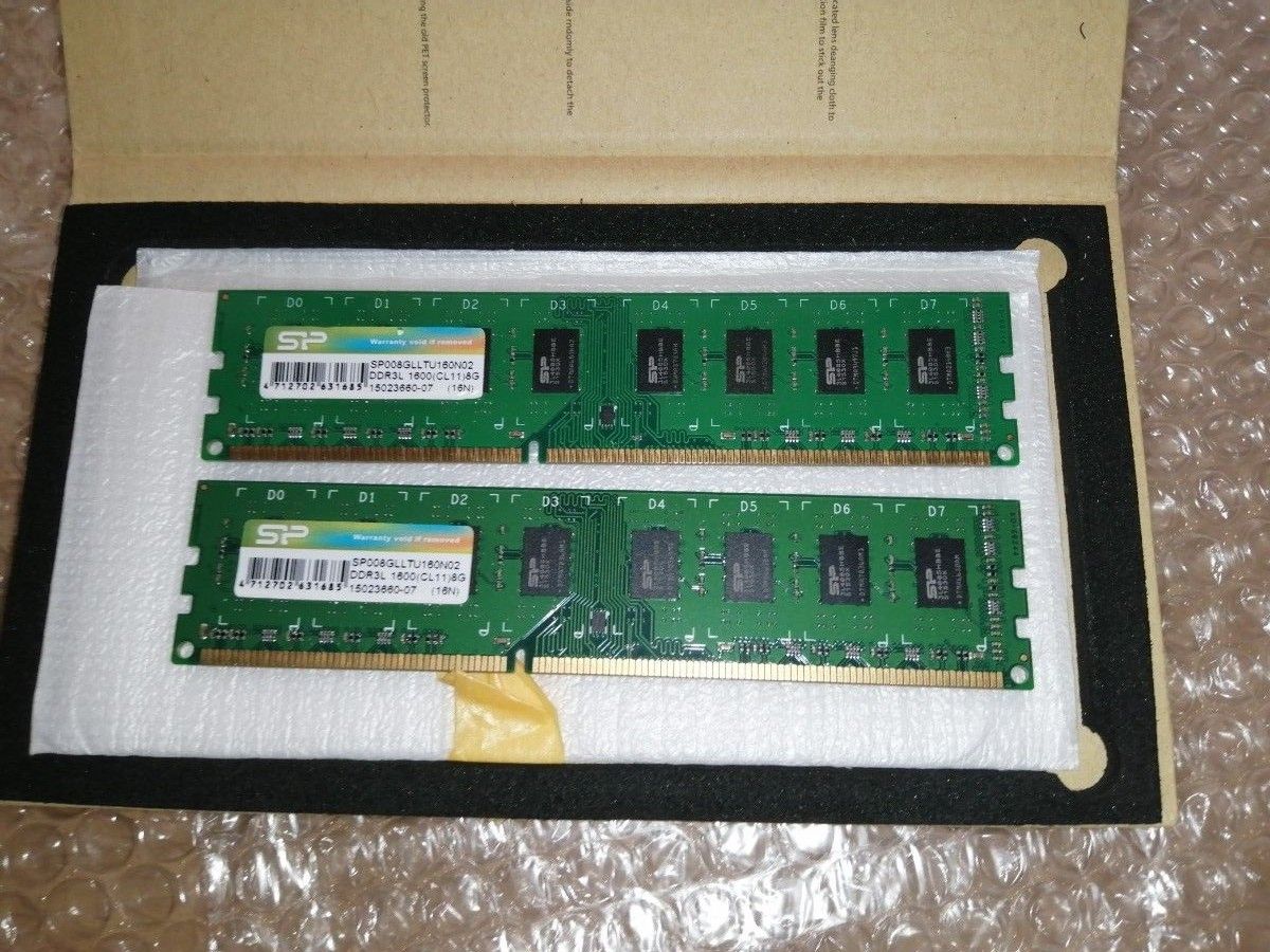 DDR3L-1600 PC3L-12800 8GB×2枚 SIlicon-Power シリコンパワー  デスクトップ用 PCメモリ