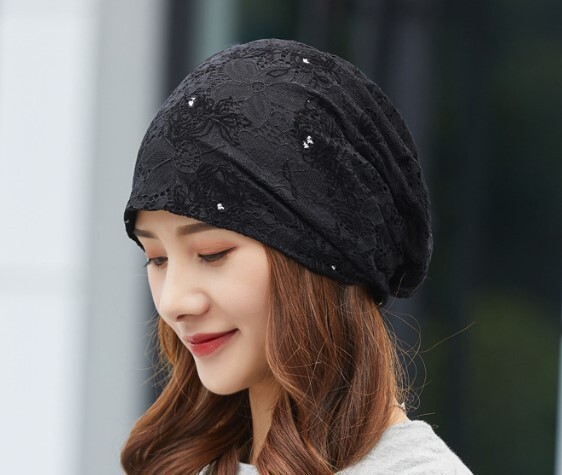 ニット帽子 ワッチキャップ キャップ KNIT CAP ロールワッチ レース 花 レディース メンズ BKトレンド NT38-1_画像6