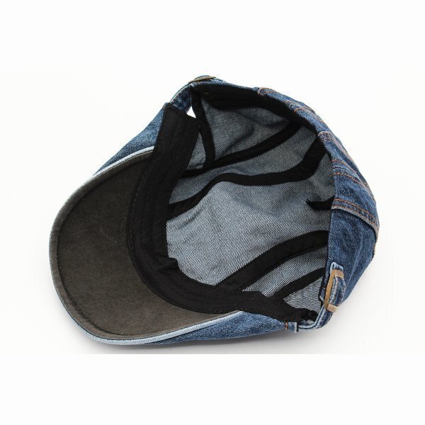 ハンチング帽子 綿デニム ウオッシュ加工 カジュアル派帽子 メンズ レディース 56㎝～59㎝ BL HC123-2の画像6