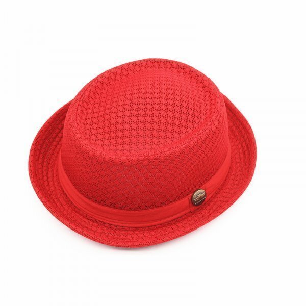  pork pie hat ventilation excel Conti . attaching diamond air mesh hat hat cap 57. men's lady's RD spring summer FC18-10