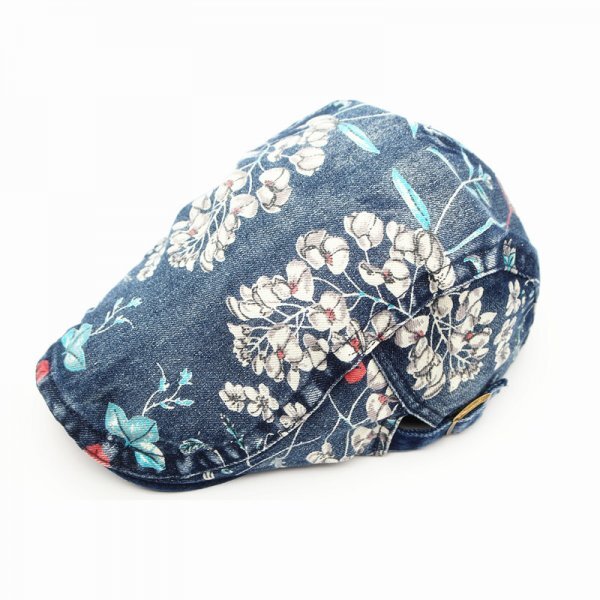  hunting cap hat flower print cotton Denim uoshu processing casual . hat 56cm~59cm men's lady's BL new work HC94-2②