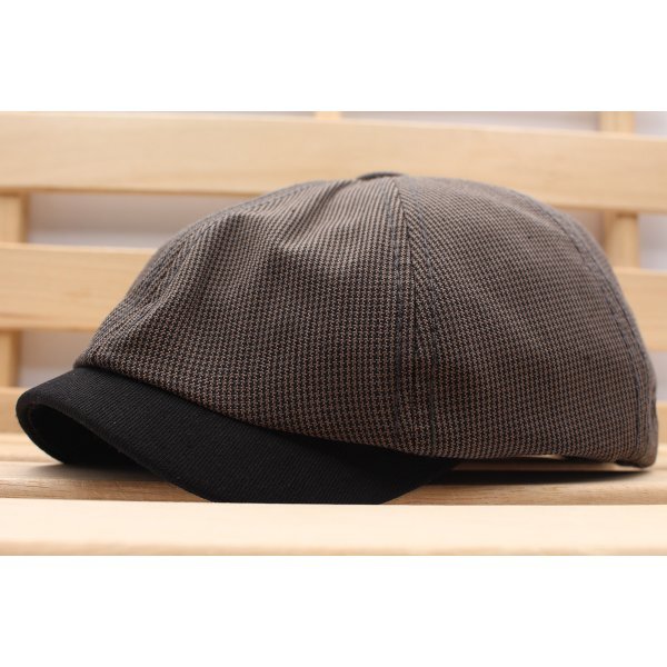 キャスケット帽 2トーンカラー ポリ キャップ ハンチング帽子 キャップ 56cm~59cm BN KC62-2の画像1