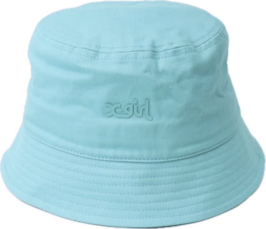 x-girl エックスガール mills logo bucket hat マイルズロゴ バケットハット グリーン(水色っぽい)_画像1