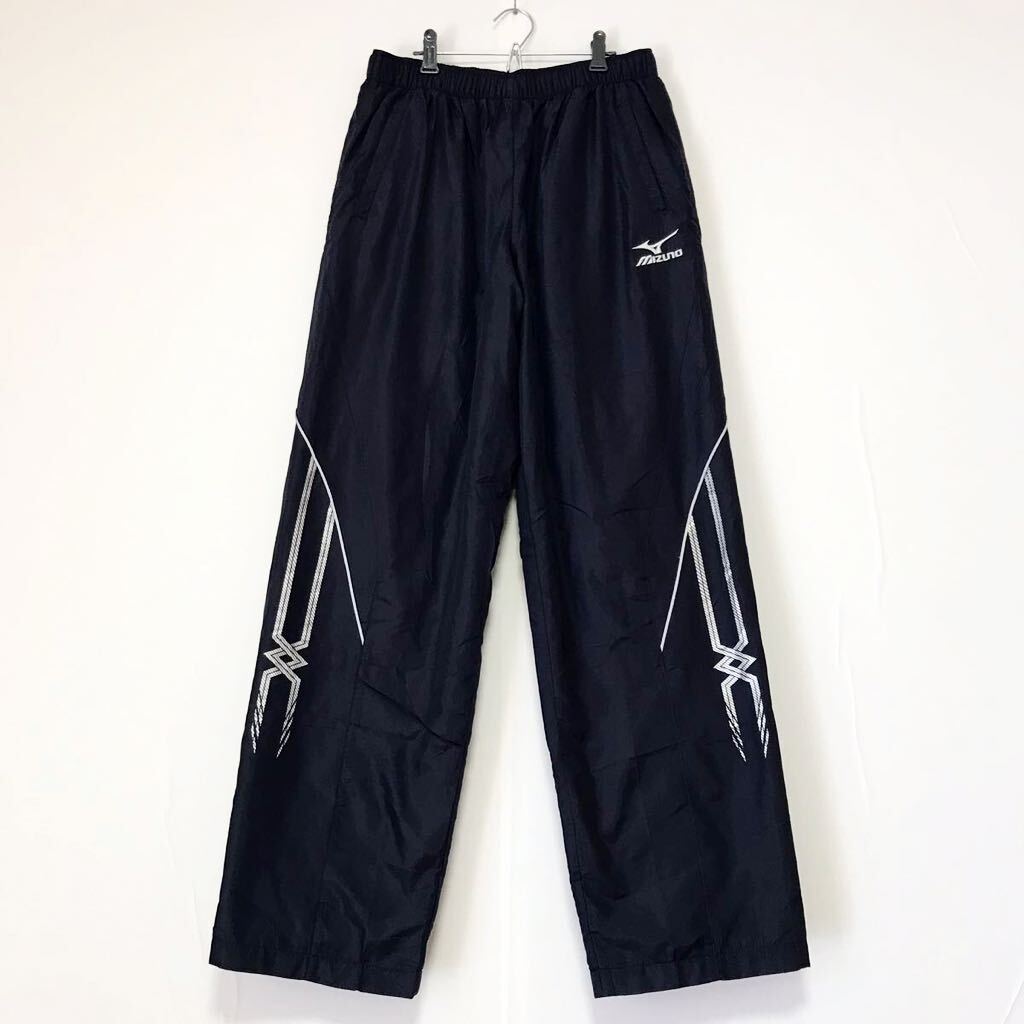 美品☆MIZUNO/ミズノ☆ブレスサーモ☆ナイロンパンツ/ブレーカーパンツ☆裏地付き/防寒/ジャージ/ネイビー/大きめサイズ/XLの画像2