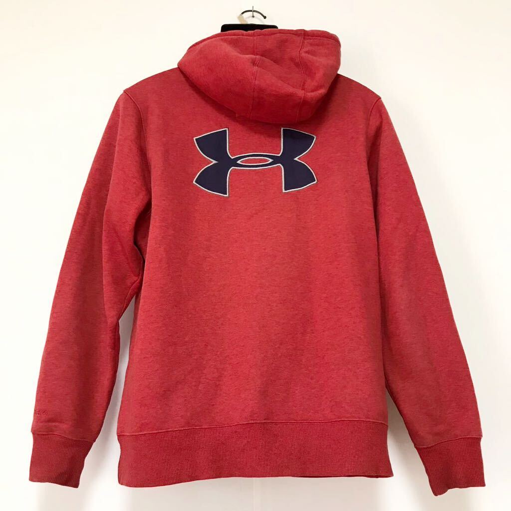 UNDER ARMOUR/ Under Armor * storm * Zip * тренировочный / Parker * большой Logo / обратная сторона ворсистый / жакет / джерси / красный × темно-синий / довольно большой /XL