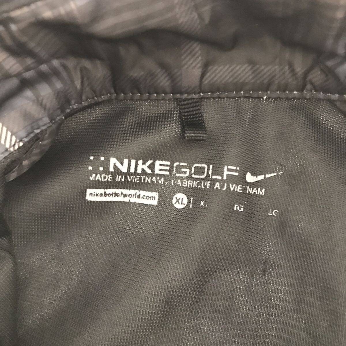 NIKE GOLF/ナイキゴルフ☆半袖☆ウインドブレーカー☆軽量/ジャケット/ゴルフウェア/ブラック×グレー/大きめ/XL_画像5