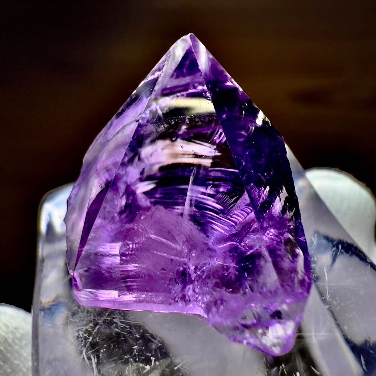 5点セット アメジスト レインボー 虹 ブラジル ポイント 紫水晶 水晶 天然石 鉱物 鉱物標本 原石 標本_画像10
