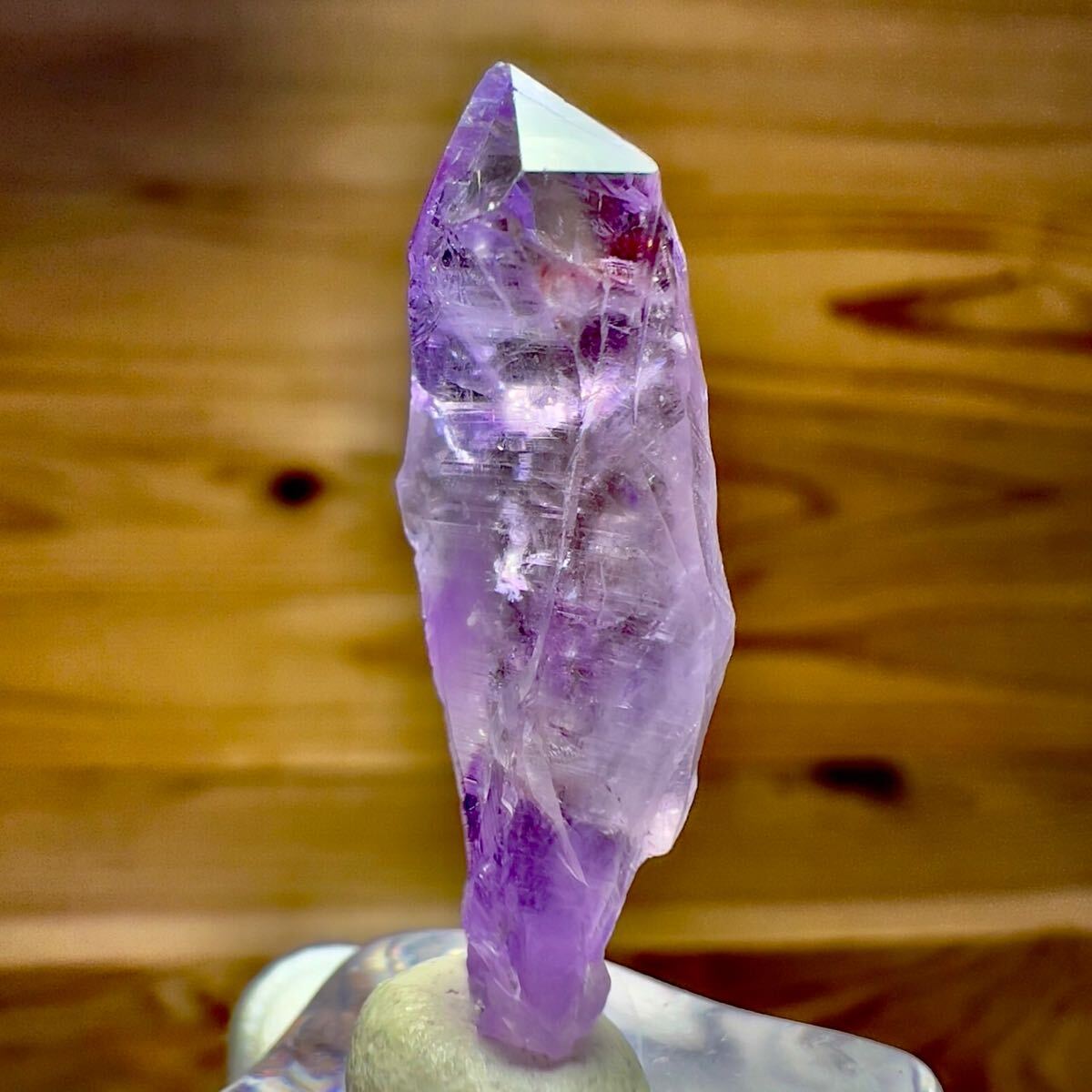 5点セット アメジスト レインボー 虹 ブラジル ポイント 紫水晶 水晶 天然石 鉱物 鉱物標本 原石 標本_画像3