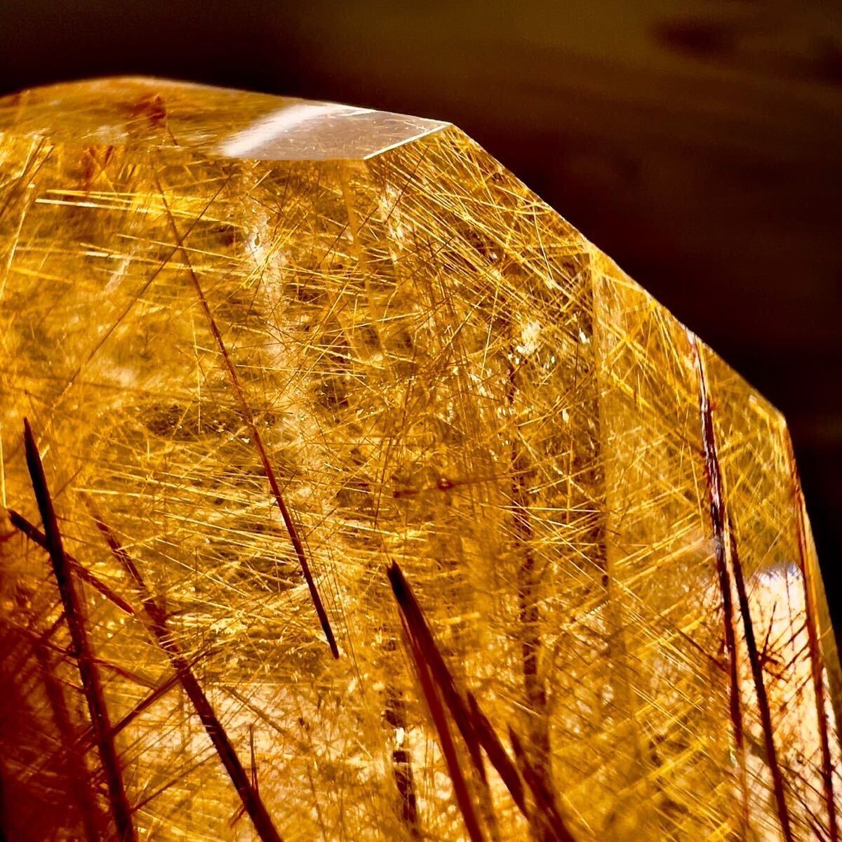 【ヒマラヤ水晶】ゴールドルチルクォーツ ルチル 金紅石 水晶 クォーツ クリスタル ポリッシュ 天然石 原石 鉱物 鉱物標本 石の画像6
