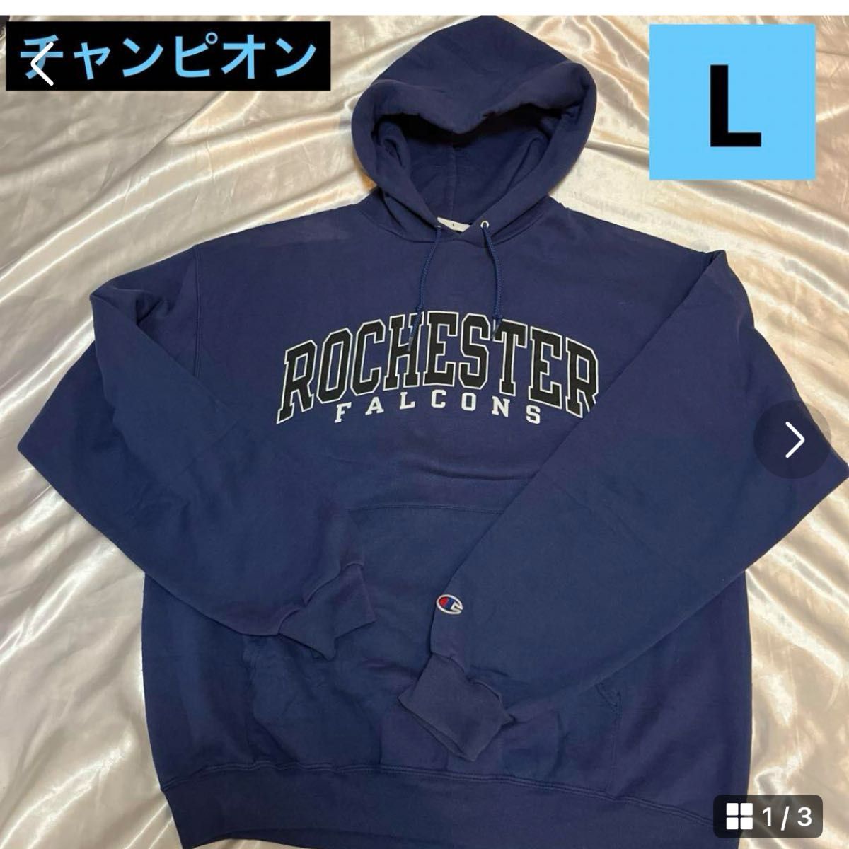 古着　champion チャンピオン カレッジロゴ   プルオーバー パーカー