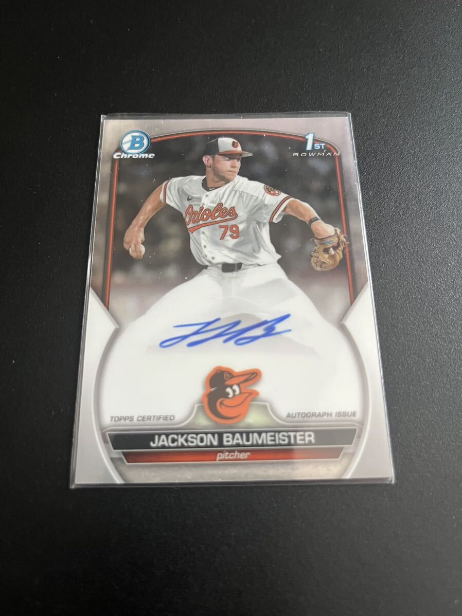 【Jackson Baumeister】【傘下18位】2023 bowman chrome auto 1st topps_画像1