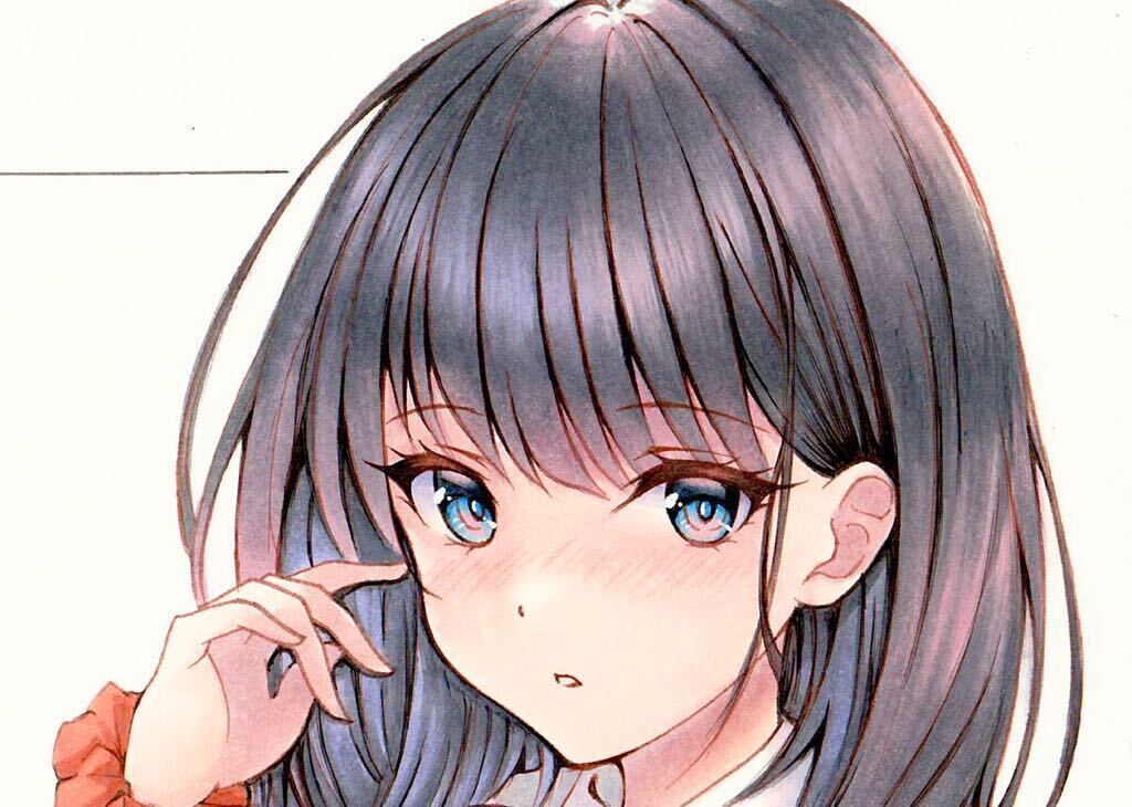 手描きイラスト 女の子 B6サイズ 水着 モノクロ(手描きイラスト 手描きイラスト 女の子 B6サイズ 水着 モノクロ(手描きイラスト