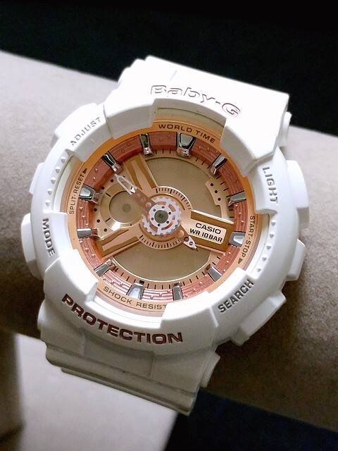 3Q売切！税無し☆CASIO(カシオ)★腕時計★Baby-G★5338 BA-110★ホワイト★レディース★電池切れ★現状★現品限り★0423-1の画像1