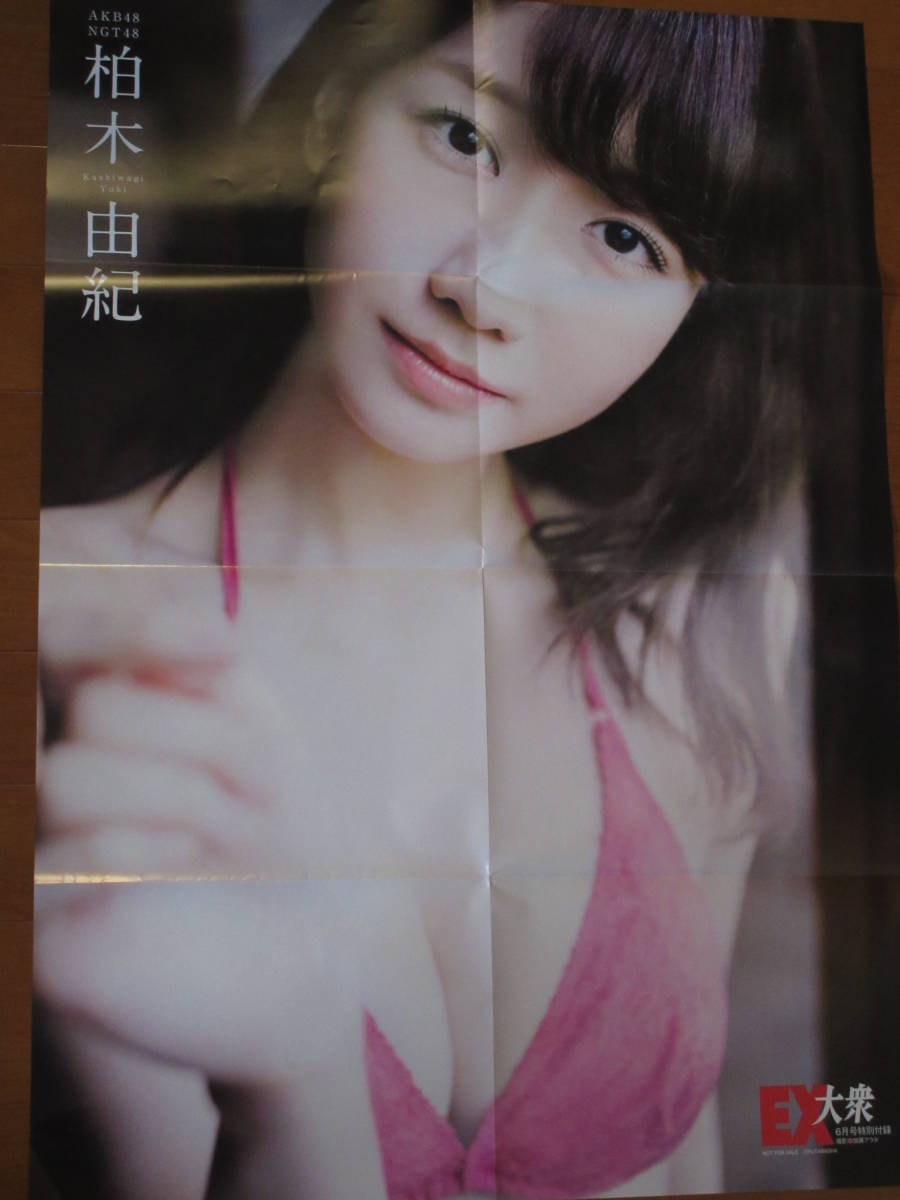 ◆即決◆ AKB48 柏木由紀 特大両面ポスター 32 ☆サイン入り☆の画像2