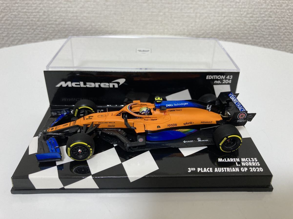 ランド・ノリス マクラーレン MCL35 1/43 オーストラリアGP 3位 2020 F1 ミニチャンプスの画像1