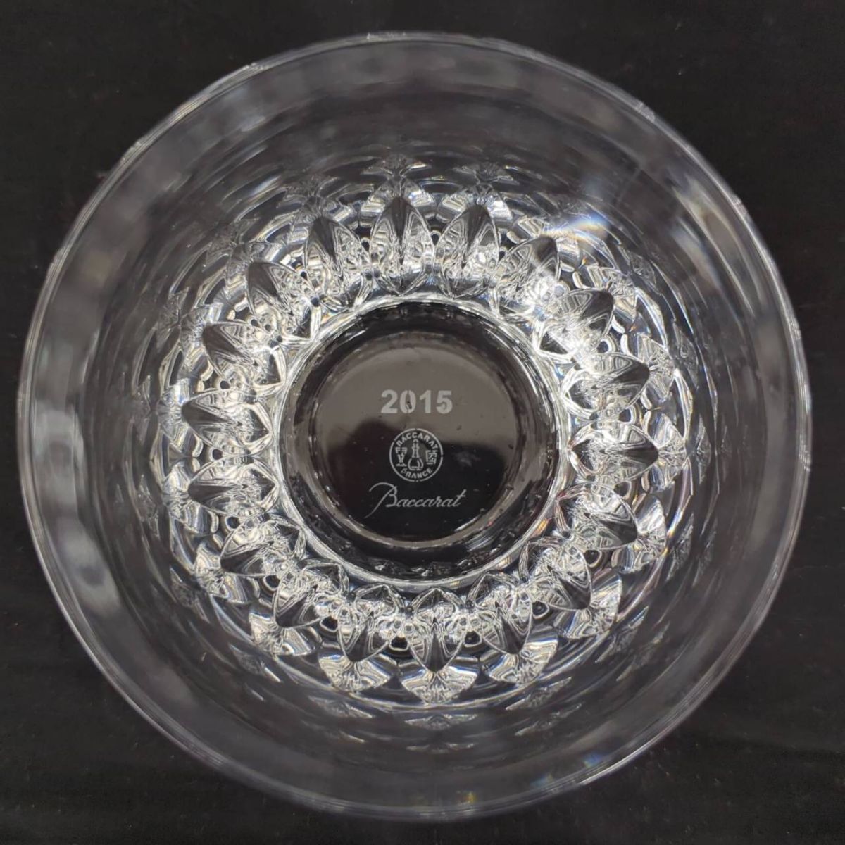 S330-H11-1883 Baccarat バカラ ローザ ペアロックグラス 2015年限定 箱有 食器 口径約9.7cm 高さ約8.5cm_画像5