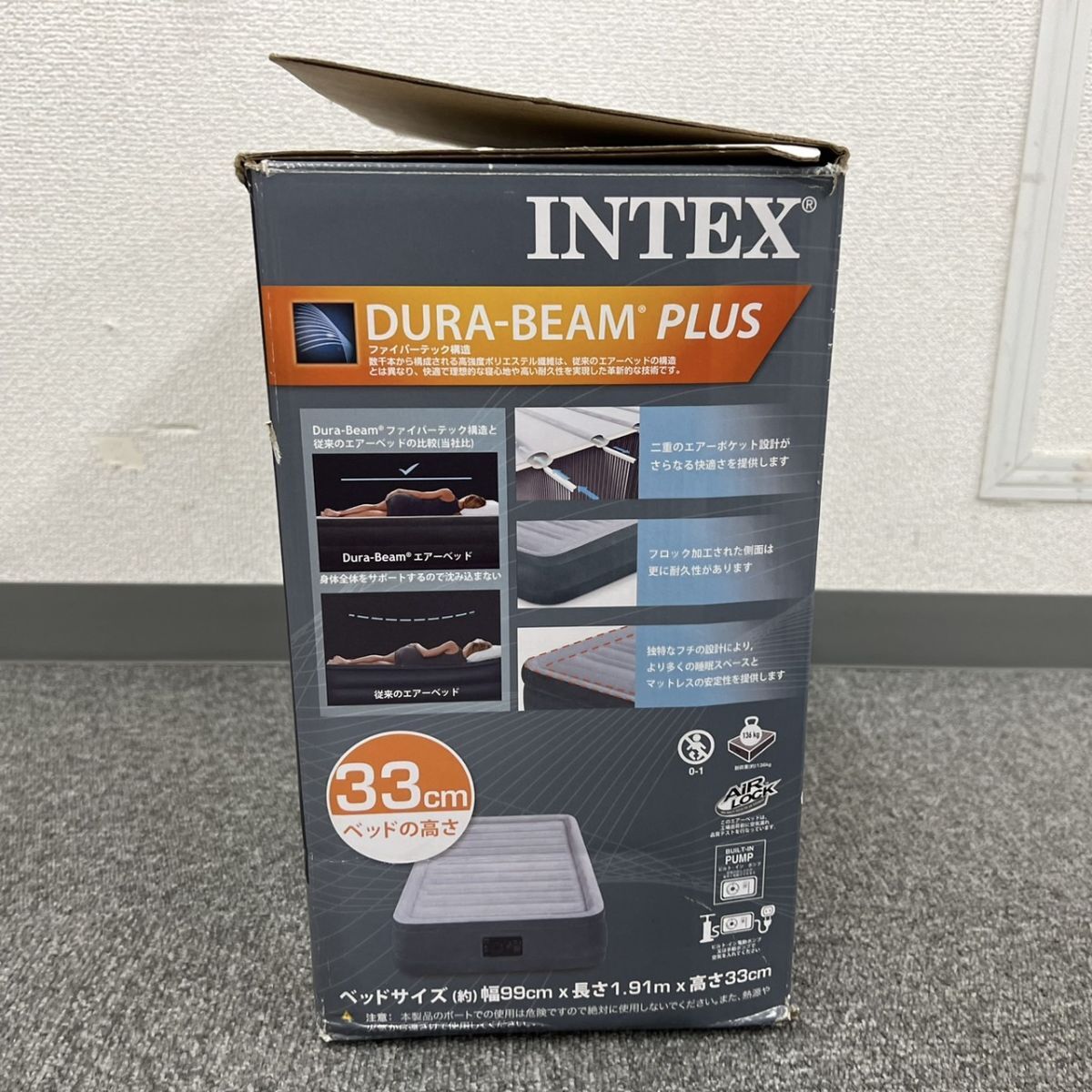 O426-H29-93 INTEX インテックス Fast-Fill 電動ポンプ内蔵 エアーベッドシングルサイズ AP619J 2180220 JPA08 通電確認済み_画像4