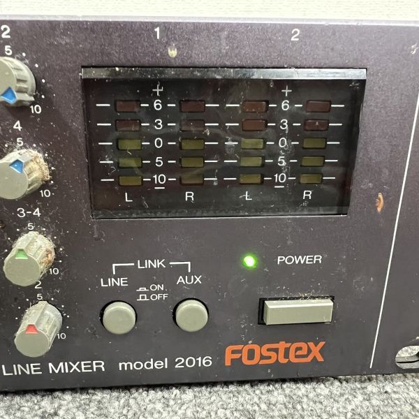 R417-H18-2285 FOSTEX フォステックス model 2016/1001296 楽器機材 アナログラインミキサー 通電確認済みの画像6