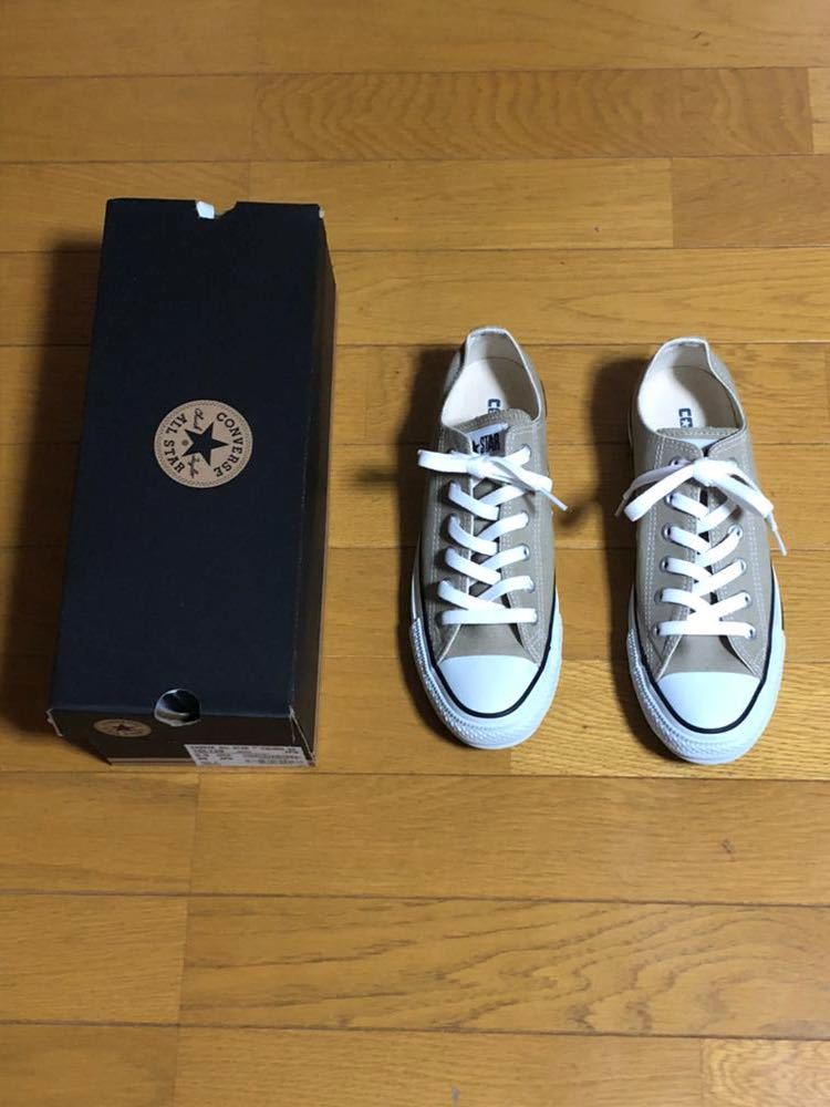 CONVERSE CANVAS ALL STAR COLORS OX コンバース キャンバス オールスター カラーズ OX ベージュ 25 新品_画像3