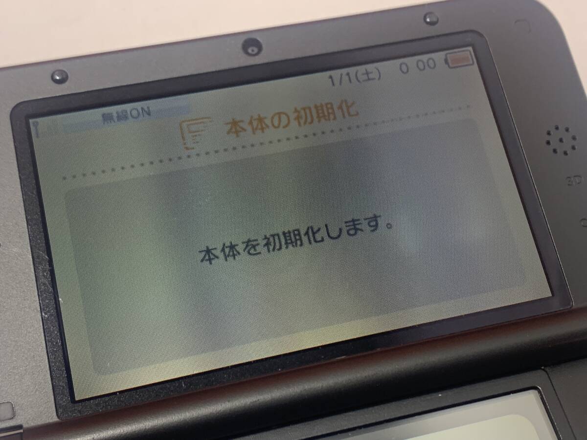 8/78☆NINTENDO　3DS　LL　SPR-001　ブラック　本体のみ　初期化済み　SDカード/4GB【写真追加あり】C1_画像3