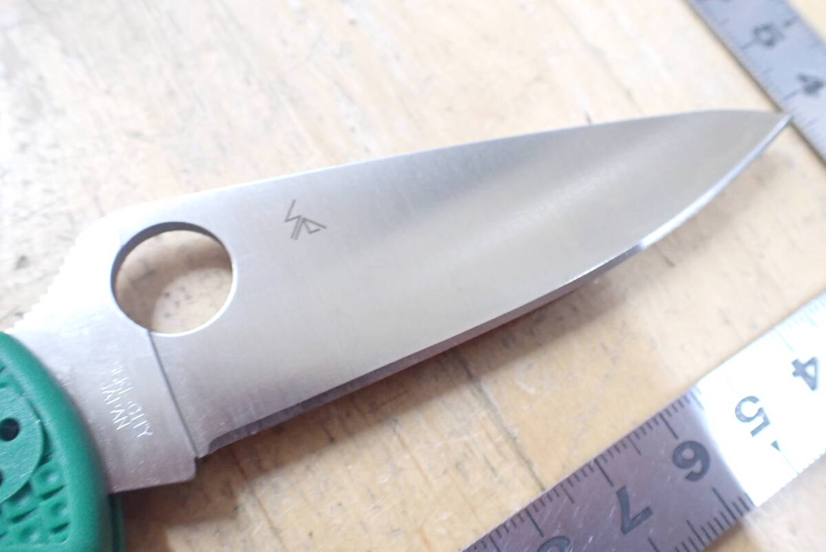 『J05J』未使用★スパイダルコ SPYDERCO フォールディングナイフ C10FPGR エンデューラ グラウンドグリーンの画像8