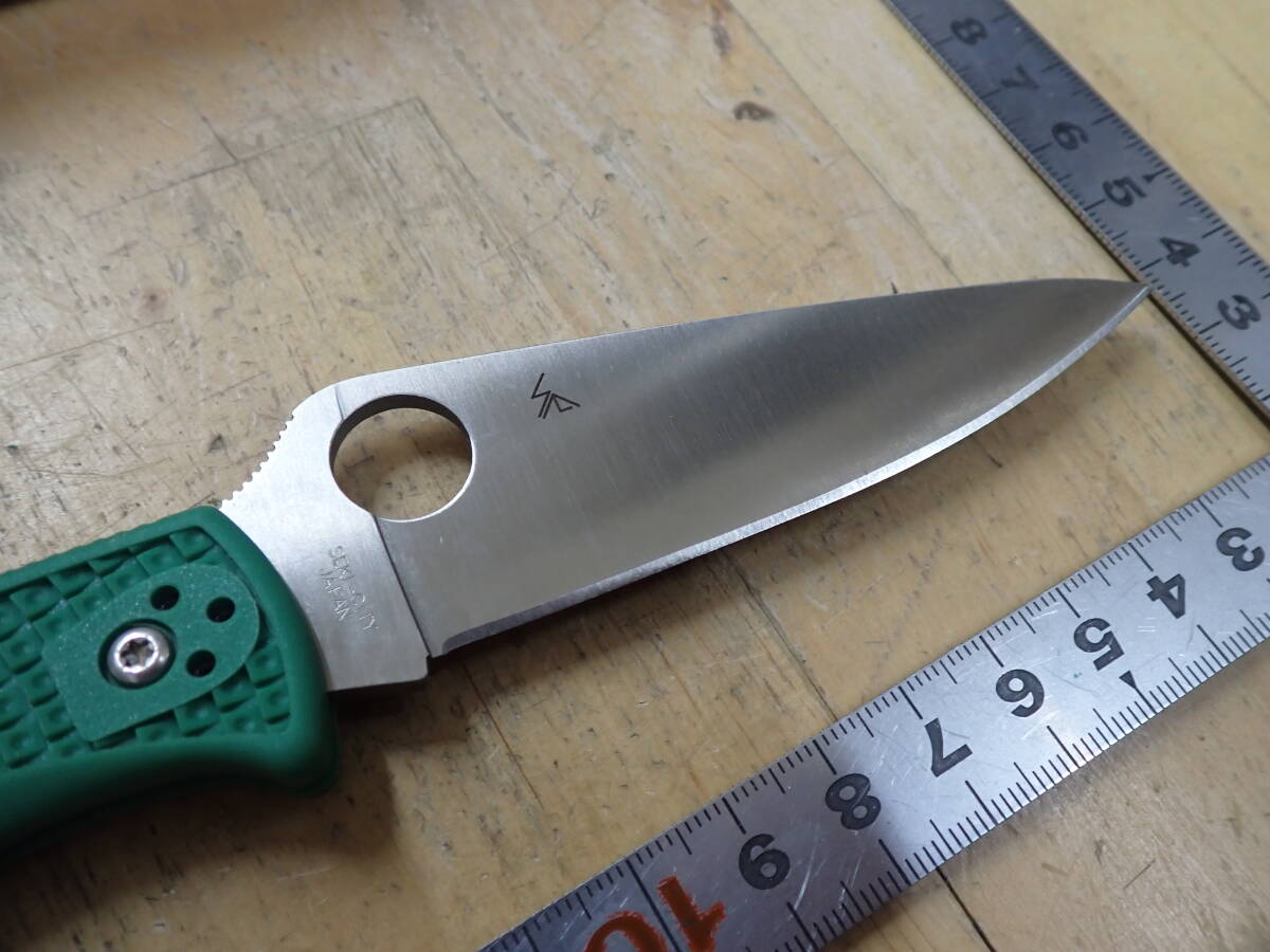 『J05J』未使用★スパイダルコ SPYDERCO フォールディングナイフ C10FPGR エンデューラ グラウンドグリーンの画像7