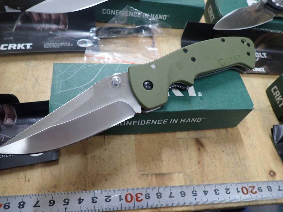 『J09H』CRKT フォールディングナイフ 4本（4点）まとめてセット Cruiser Crawford Kasper Linchin Pilar LargeD2の画像5