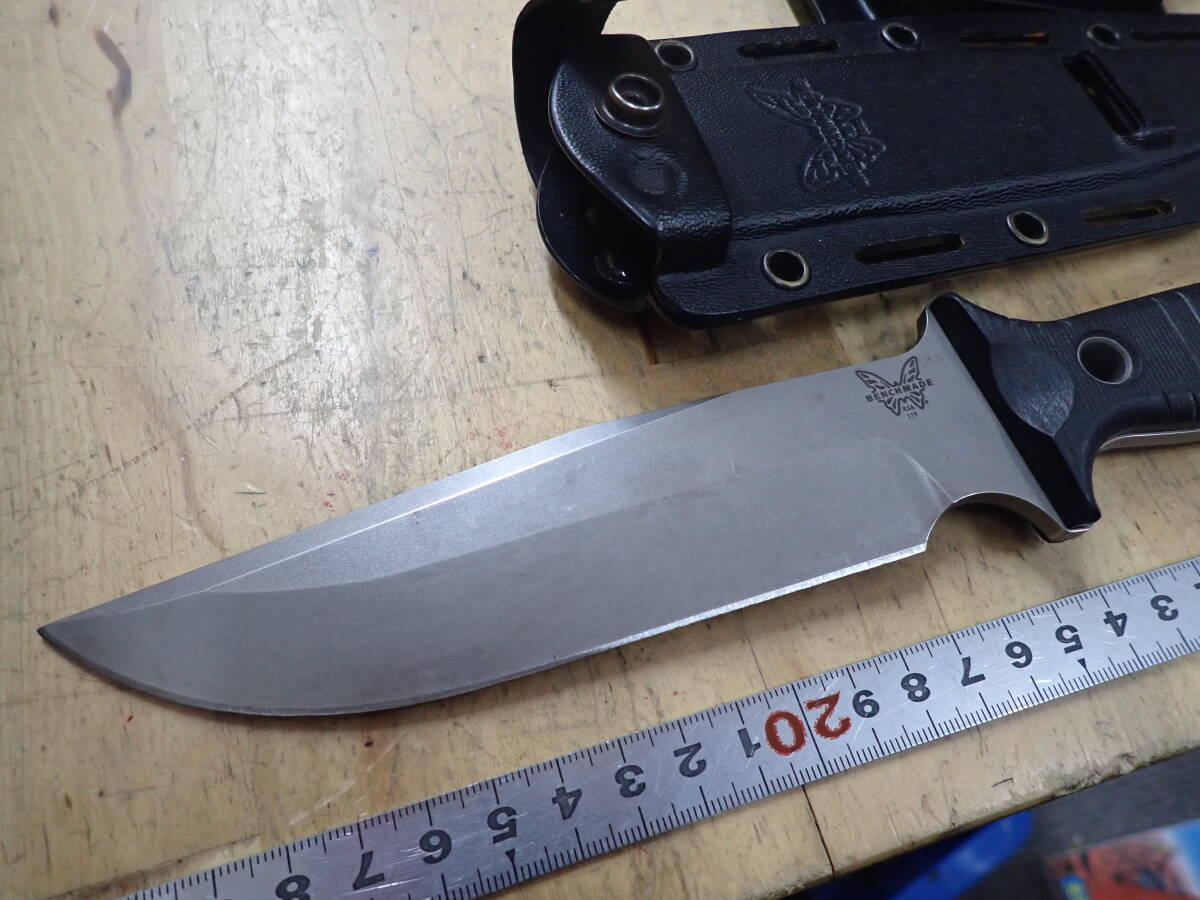 『J15A』Benchmade ベンチメイド #119 Arvensis アベンシス シースナイフ SIBERT 154CMの画像8