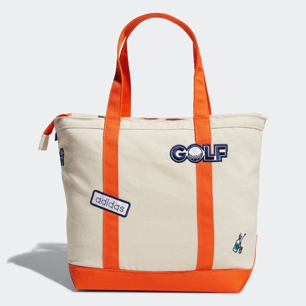 ★アディダス ゴルフ adidas GOLF 新品 エンブレム 刺しゅう コットン ラウンド トートバッグ バッグ BAG 鞄 かばん [HG8236] 六★QWERの画像2