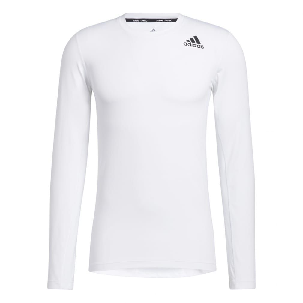 * стоимость доставки 390 иен возможность товар Adidas ADIDAS новый товар мужской Tec Fit fitido стрейч футболка с длинным рукавом белый XL [GL9893-O] три три *QWER