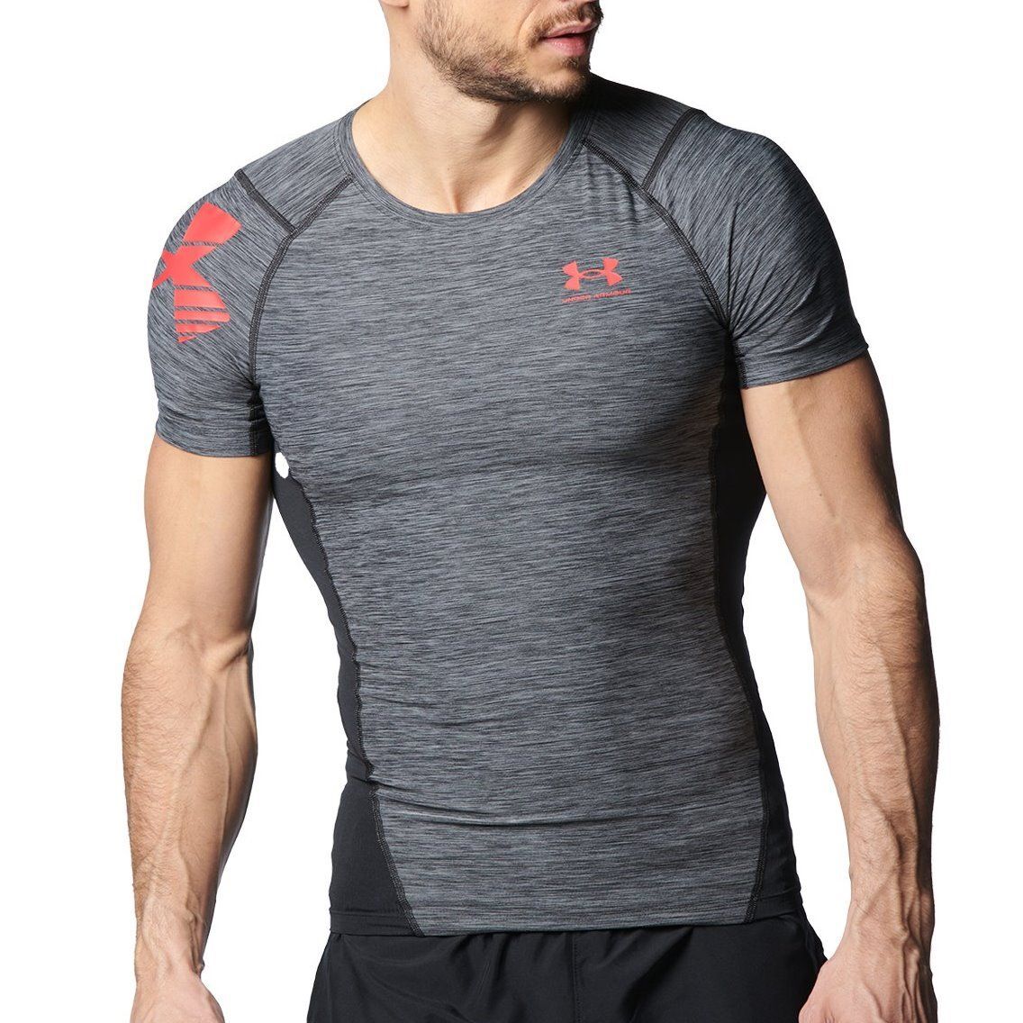 ●送料390円可能商品 アンダーアーマー UNDER ARMOUR HEATGEAR 吸汗速乾 半袖 コンプレッション シャツ [13783510351N-L] 三 弐★QWER★の画像1