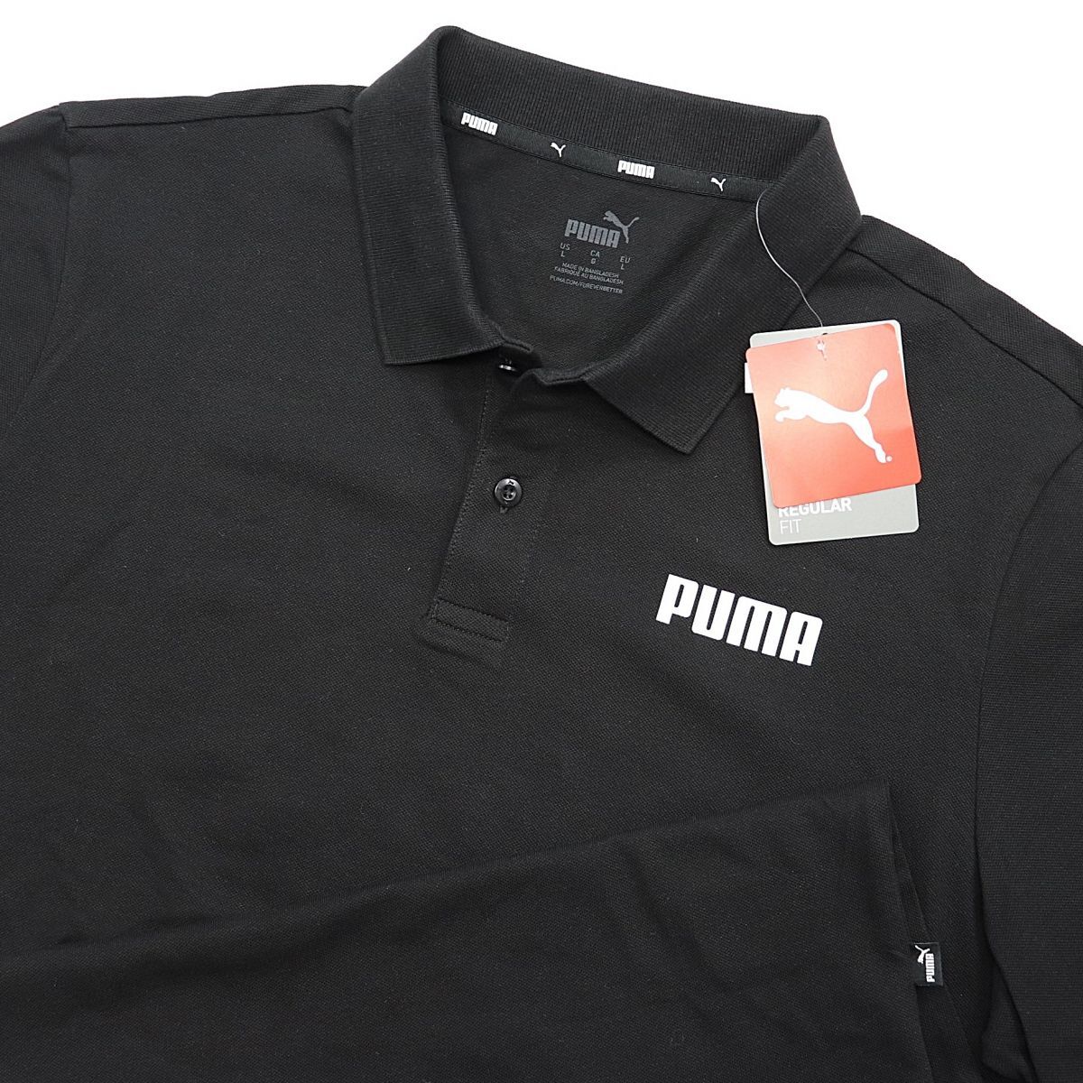 ●送料390円可能商品 プーマ ゴルフ PUMA GOLF 新品 シンプル カジュアル 鹿の子 ストレッチ 半袖 ポロシャツ[847226-01-M]US 三 零★QWER_画像1