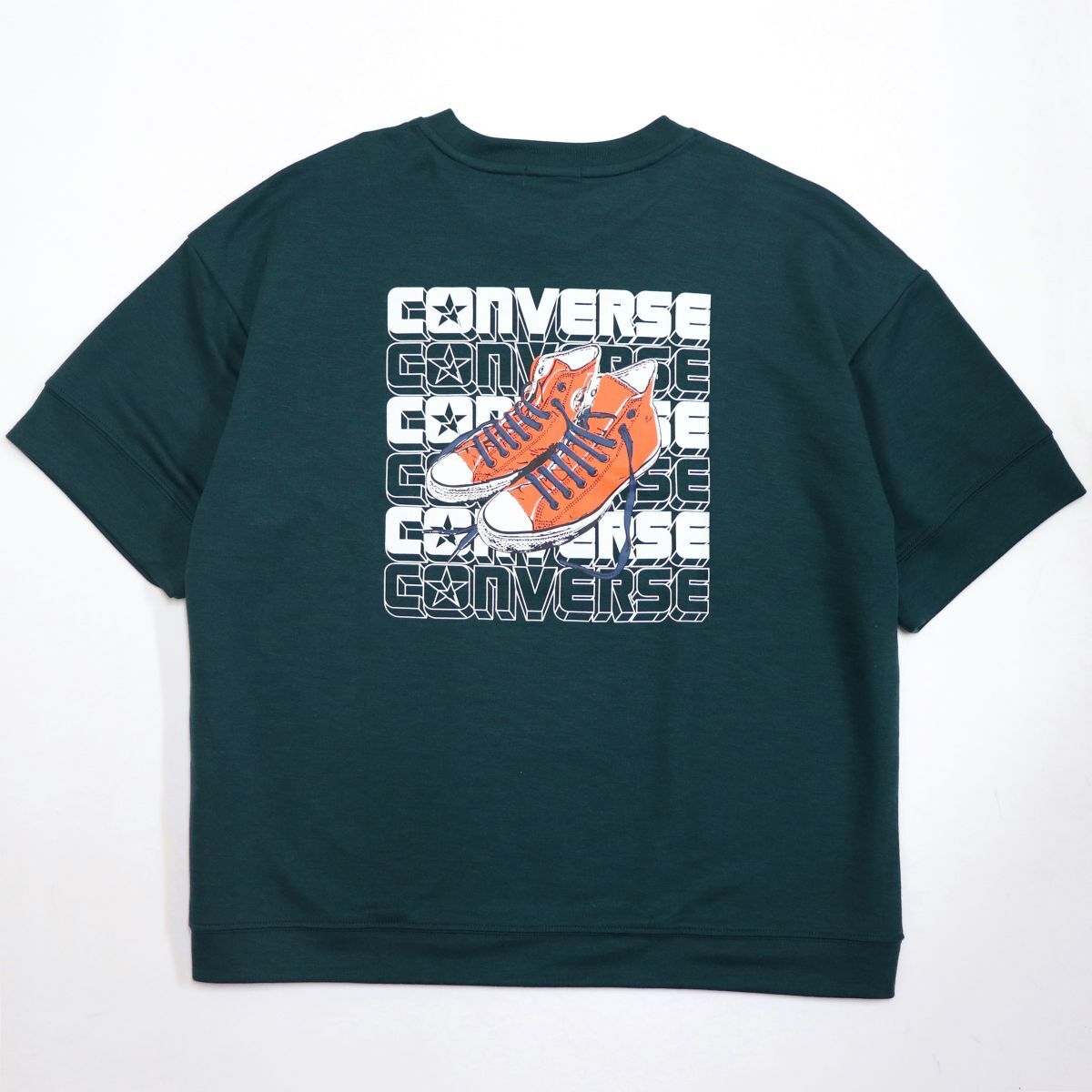 ●送料390円可能商品 コンバース CONVERSE 新品 メンズ バックプリント オーバーサイズ 半袖 Tシャツ M [32736006-56-M]一 三 壱★QWER★_画像2